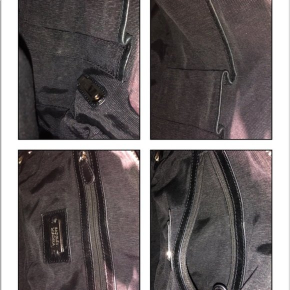 Badgley Mischka Cherise Black Leather Convertible Satchel - Picture 16 of 16